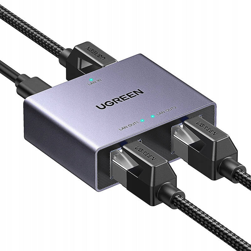 Splitter Sieciowy UGREEN NW301, RJ45 - 2 x RJ45, Szary