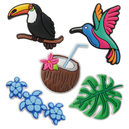Naklejka 3D OEM Tropical Birds na etui na telefon / tablet, zestaw 5 sztuk, wielokolorowa