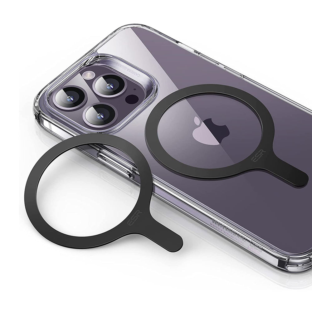 Naklejka Metalowa ESR HaloLock, Zestaw 2 sztuki, Czarny