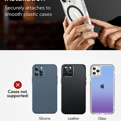 Naklejka Metalowa ESR HaloLock, Zestaw 2 sztuki, Czarny