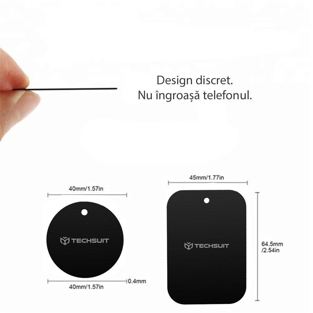 Naklejka Metalowa Techsuit MP03 2w1, Czarna