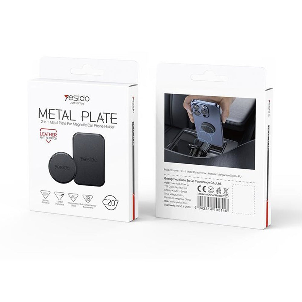 Naklejka Metaliczna Yesido C207 2w1, Czarna