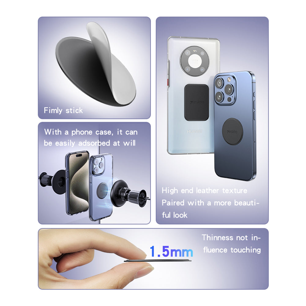 Naklejka Metaliczna Yesido C207 2w1, Czarna