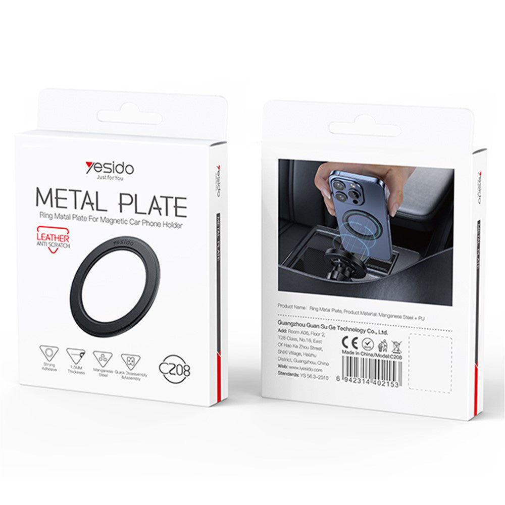 Naklejka Metaliczna Yesido C208, Czarna