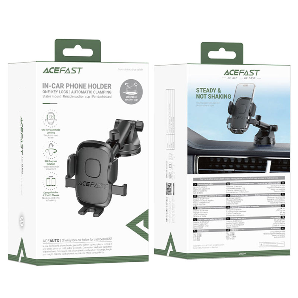 Uchwyt samochodowy Acefast D57, 4.7 cala - 6.9 cala, Czarny