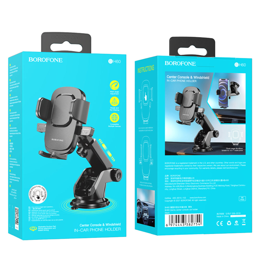 Uchwyt samochodowy BH60 Dainty, 4,5 cala - 7 cali, czarny 