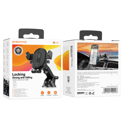 Uchwyt samochodowy Borofone BH85 Experience, 4.7 cala - 7 cali, Czarny