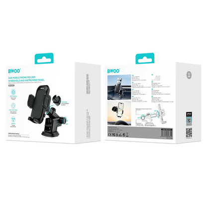 Uchwyt samochodowy BWOO BO-ZJ125, 4,7 cala - 6,7 cala, czarny