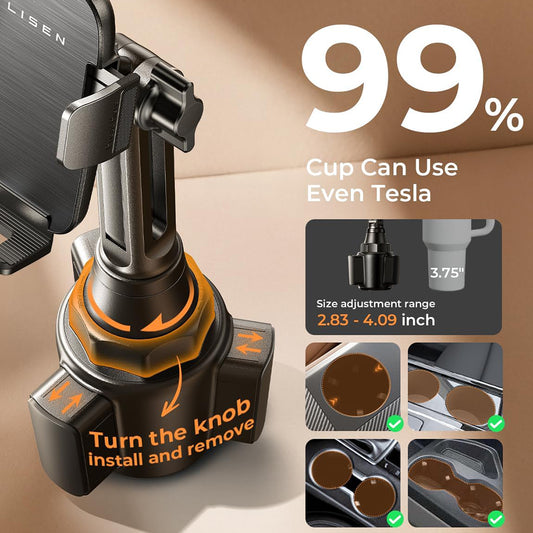 Uchwyt samochodowy Lisen na telefon / tabletę, 4.5 cala - 12.9 cala, Czarny YL0223070048