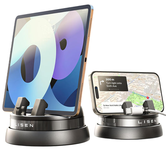 Uchwyt samochodowy Lisen na telefon / tabletę o grubości 6mm - 13mm, Czarny YL0224060015