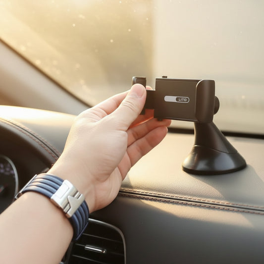 Uchwyt Samochodowy Lito LT-W09, Uniwersalny, Szary