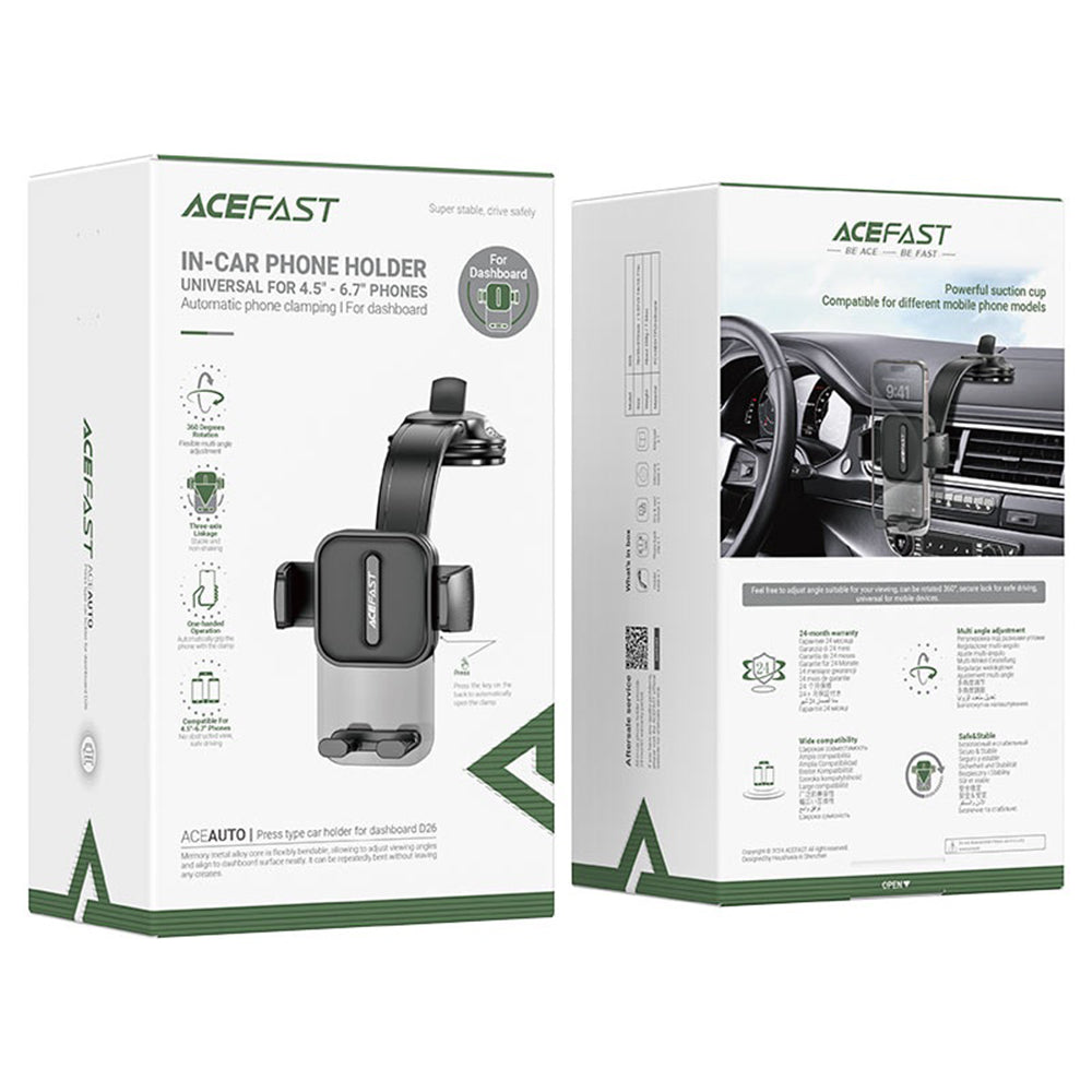 Uchwyt samochodowy Acefast D26, Uniwersalny, Czarny