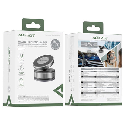 Uchwyt Samochodowy Magnetyczny Acefast E27, Uniwersalny, Szary