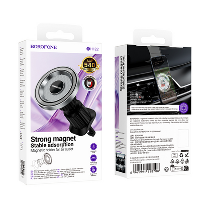 Magnetyczny uchwyt samochodowy Borofone BH122 Profit, 4.5 cala - 7 cali, Czarny