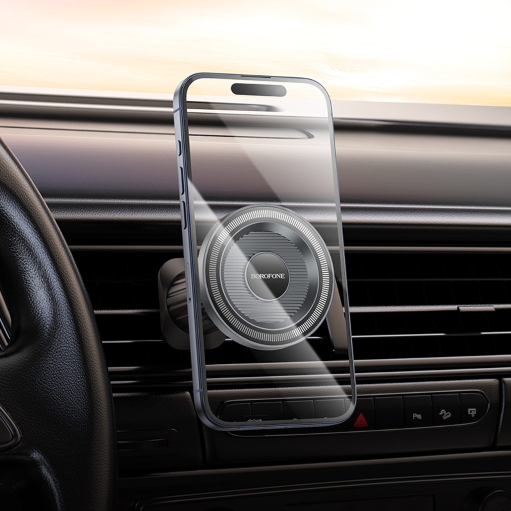 Magnetyczny uchwyt samochodowy Borofone BH122 Profit, 4.5 cala - 7 cali, Czarny