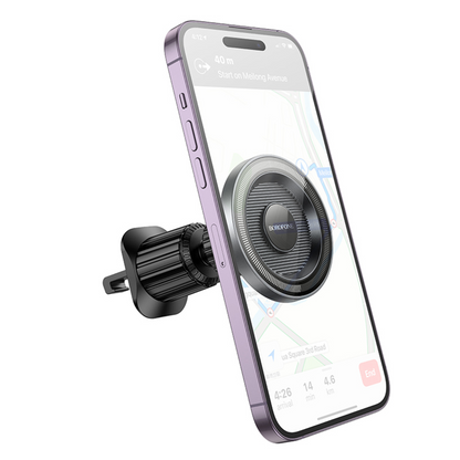 Magnetyczny uchwyt samochodowy Borofone BH122 Profit, 4.5 cala - 7 cali, Czarny