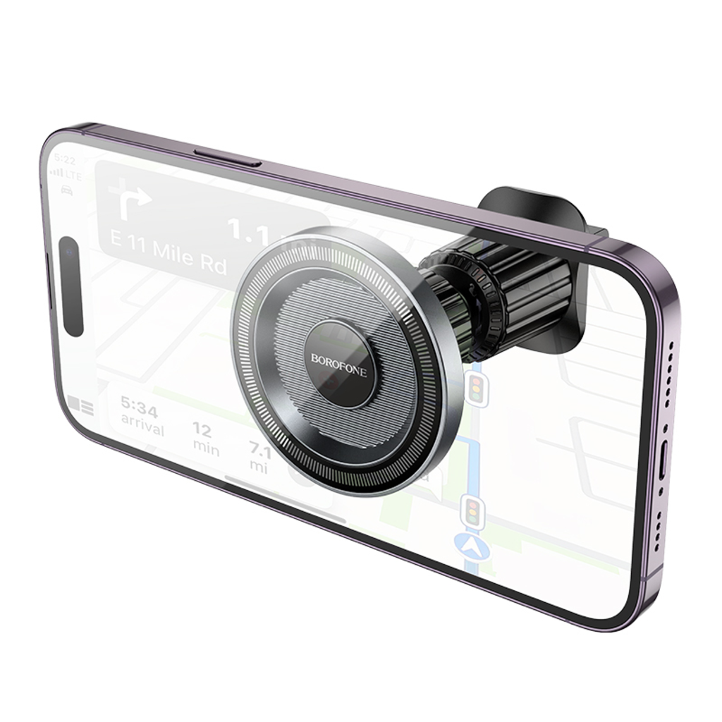 Magnetyczny uchwyt samochodowy Borofone BH122 Profit, 4.5 cala - 7 cali, Czarny