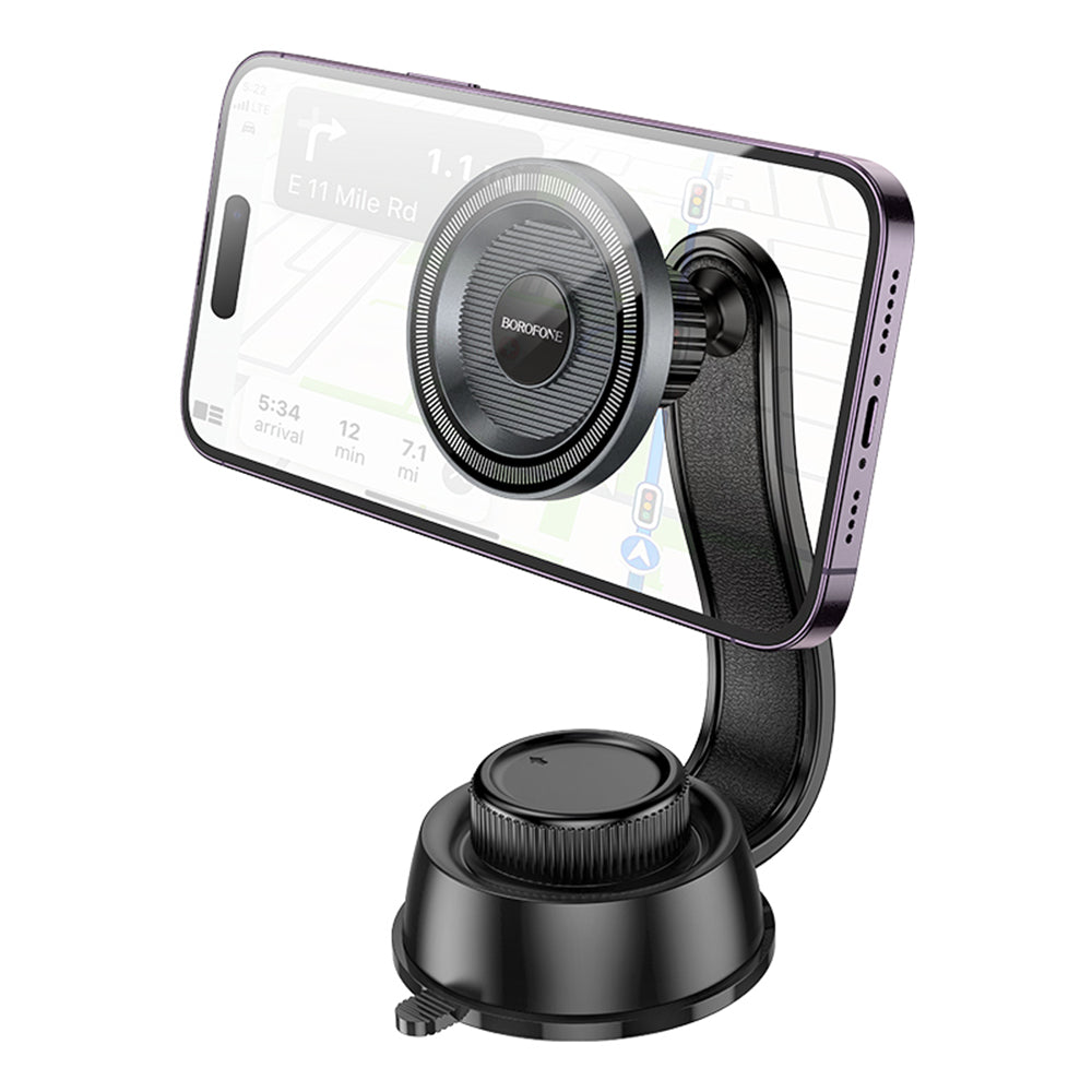 Magnetyczny Uchwyt Samochodowy Borofone BH123 Profit, 4.5 cala - 7 cali, Czarny