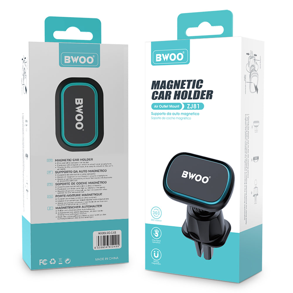 BWOO BO-ZJ81 Magnetic Car Mount, Universal, Black