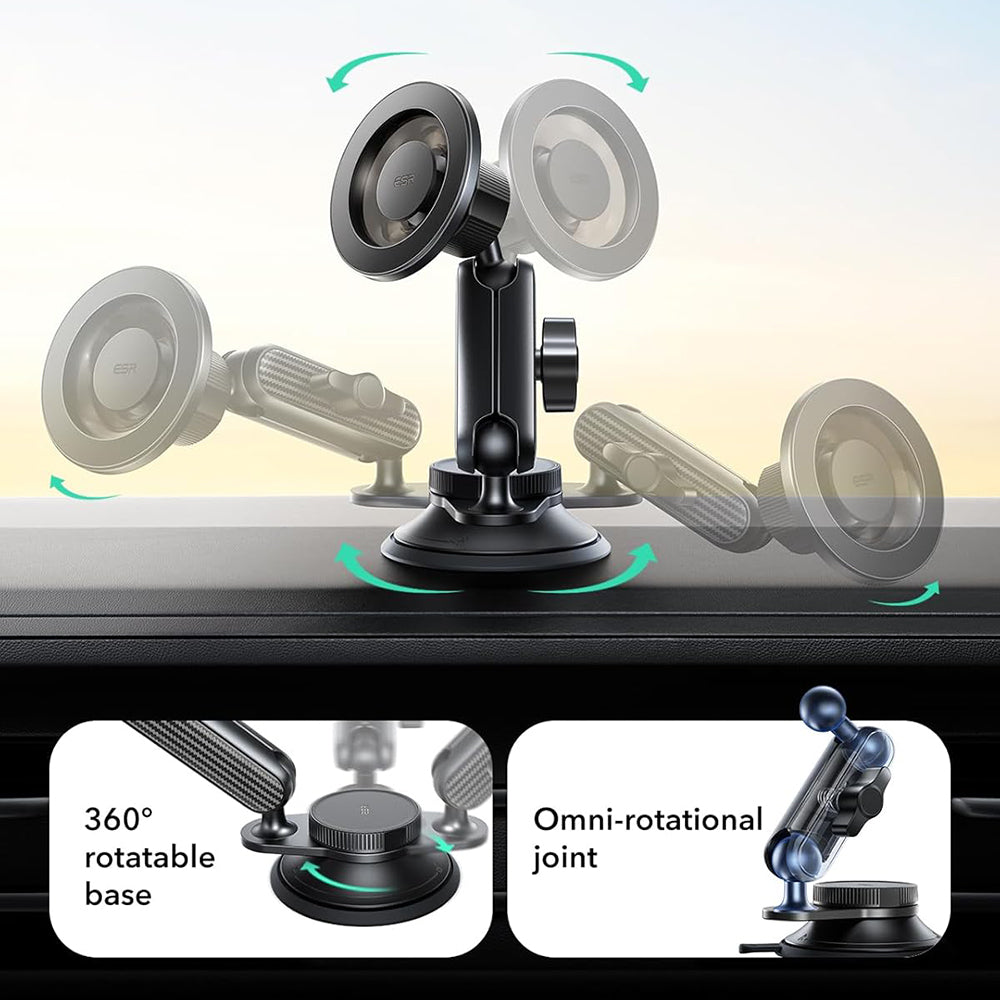 Magnetyczny Uchwyt Samochodowy ESR OmniLock Dash, Uniwersalny, Czarny