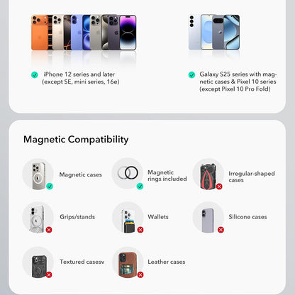 Magnetyczny Uchwyt Samochodowy ESR OmniLock Dash, Uniwersalny, Czarny