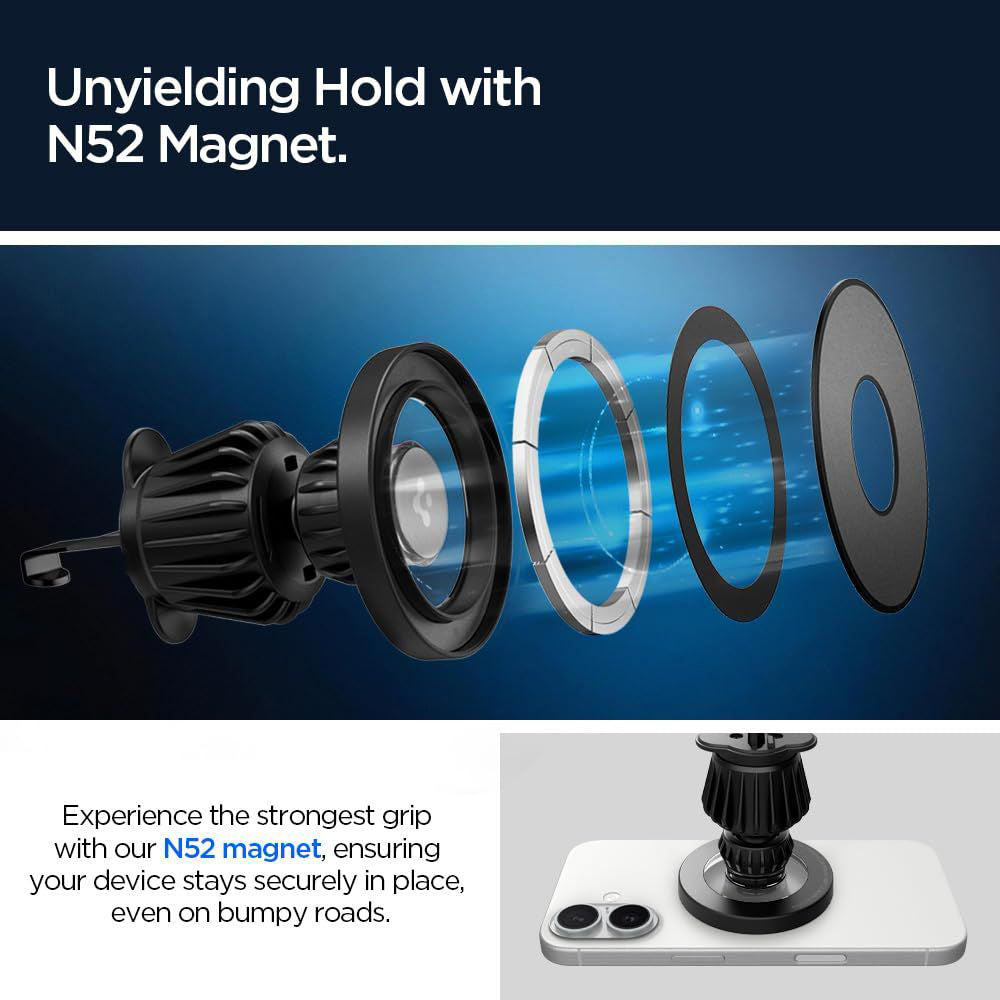 Magnetyczny Uchwyt Samochodowy Spigen MFT13, Uniwersalny, Czarny