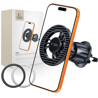 Uchwyt Samochodowy Magnetyczny Tech-Protect N56 Carbon Vent, Uniwersalny, Czarny