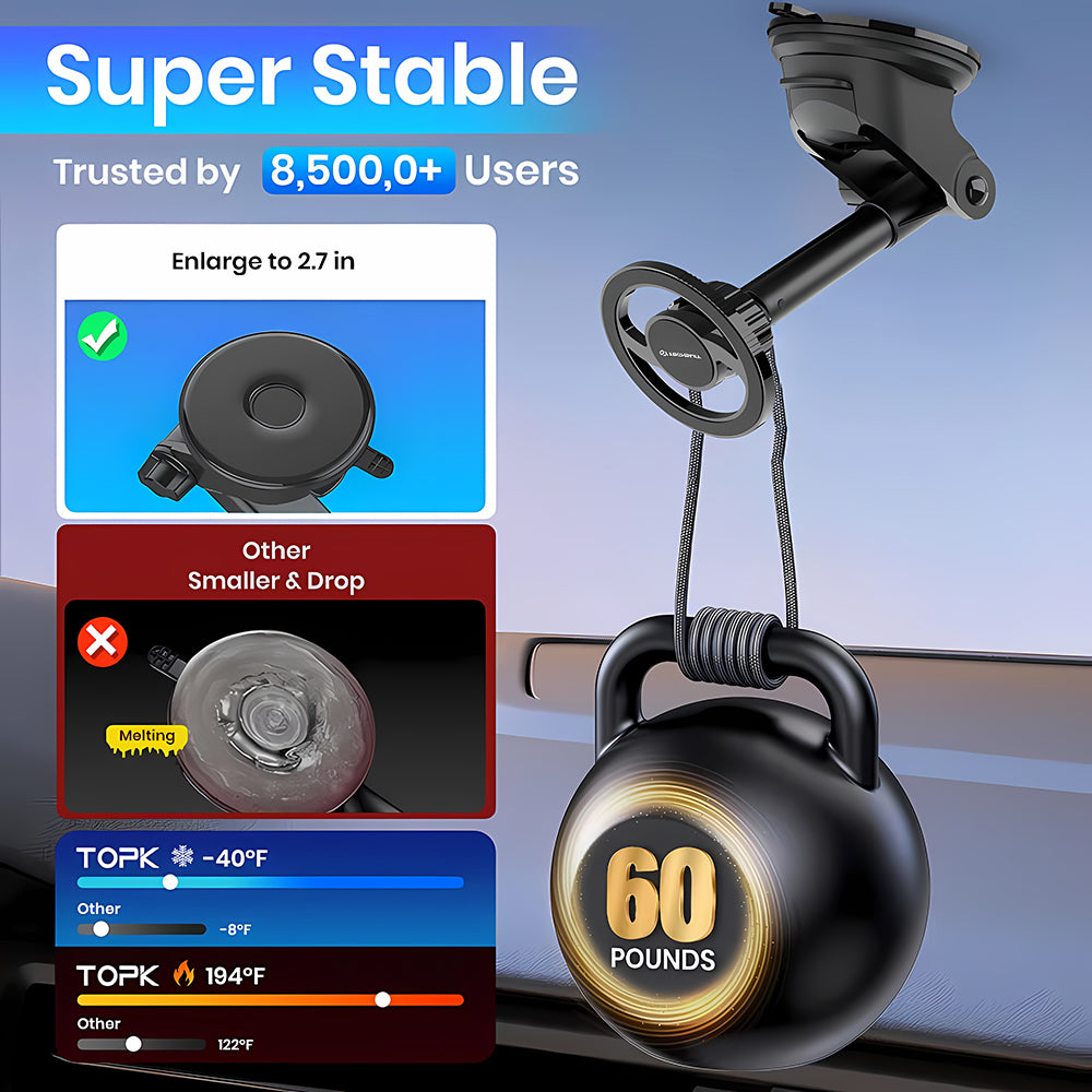 Uchwyt Samochodowy Magnetyczny Techsuit S12, Uniwersalny, Czarny