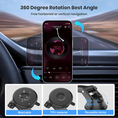 Uchwyt Samochodowy Magnetyczny Techsuit S12, Uniwersalny, Czarny