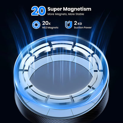 Uchwyt Samochodowy Magnetyczny Techsuit S12, Uniwersalny, Czarny