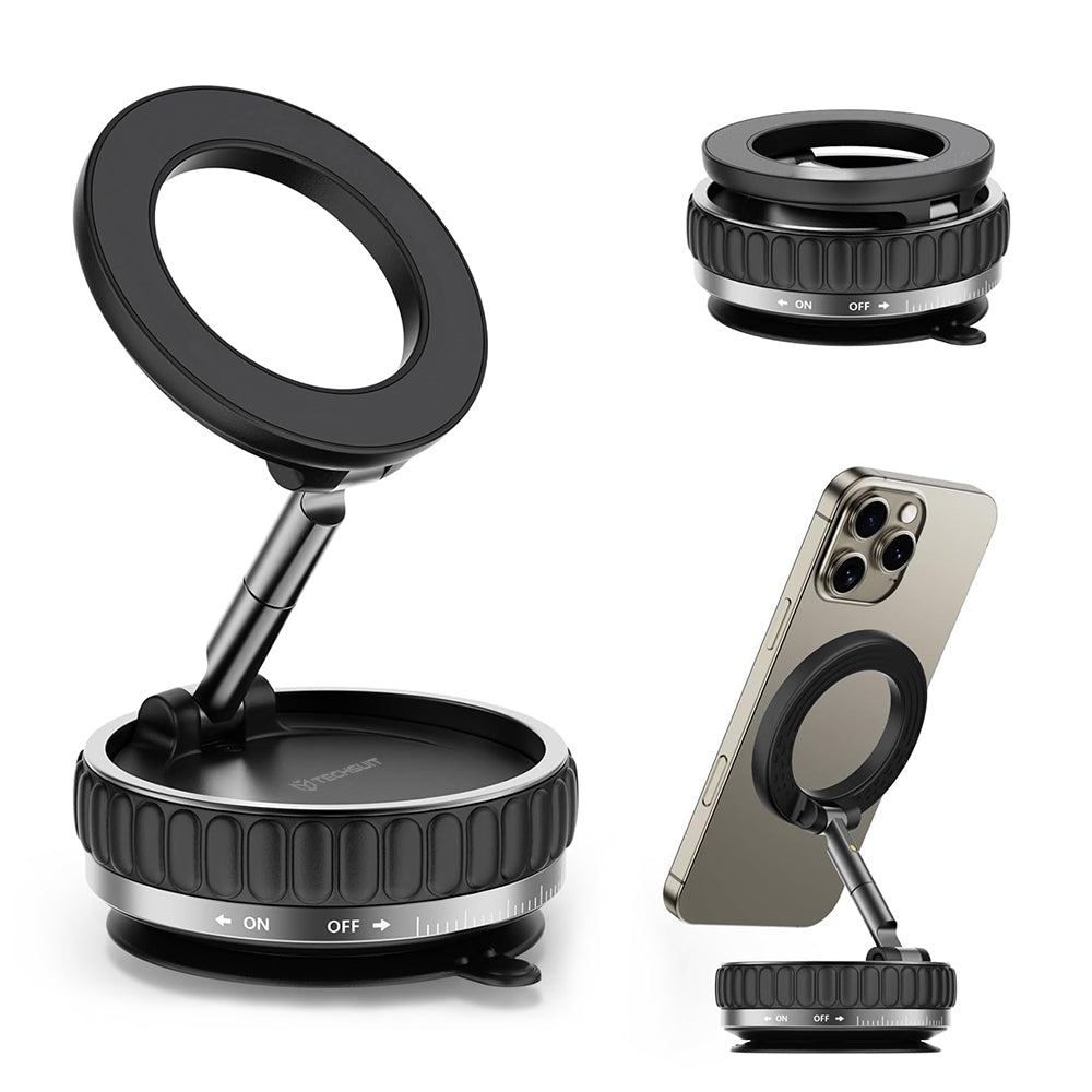 Uniwersalny Magnetyczny Uchwyt Samochodowy Techsuit S15, Czarny