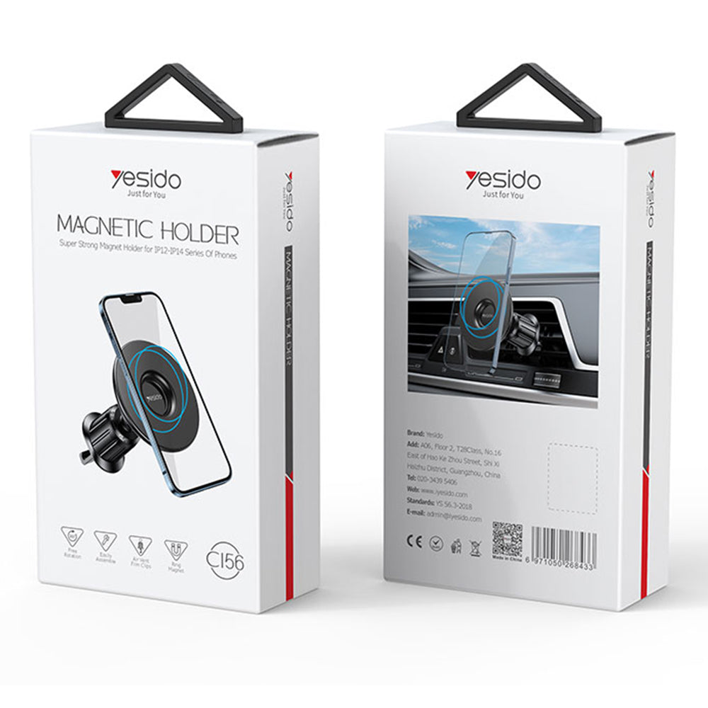 Uchwyt Samochodowy Magnetyczny Yesido C156, Uniwersalny, Czarny