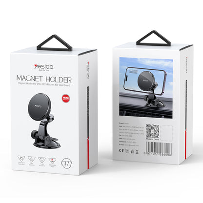 Uchwyt Samochodowy Magnetyczny Yesido C177, Uniwersalny, Czarny