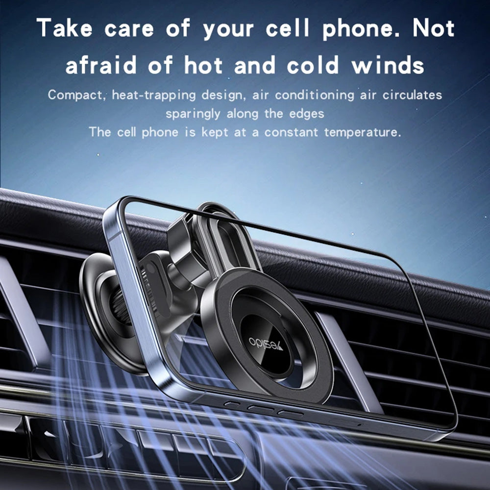 Magnetyczny Uchwyt Samochodowy Yesido C209, Uniwersalny, Czarny