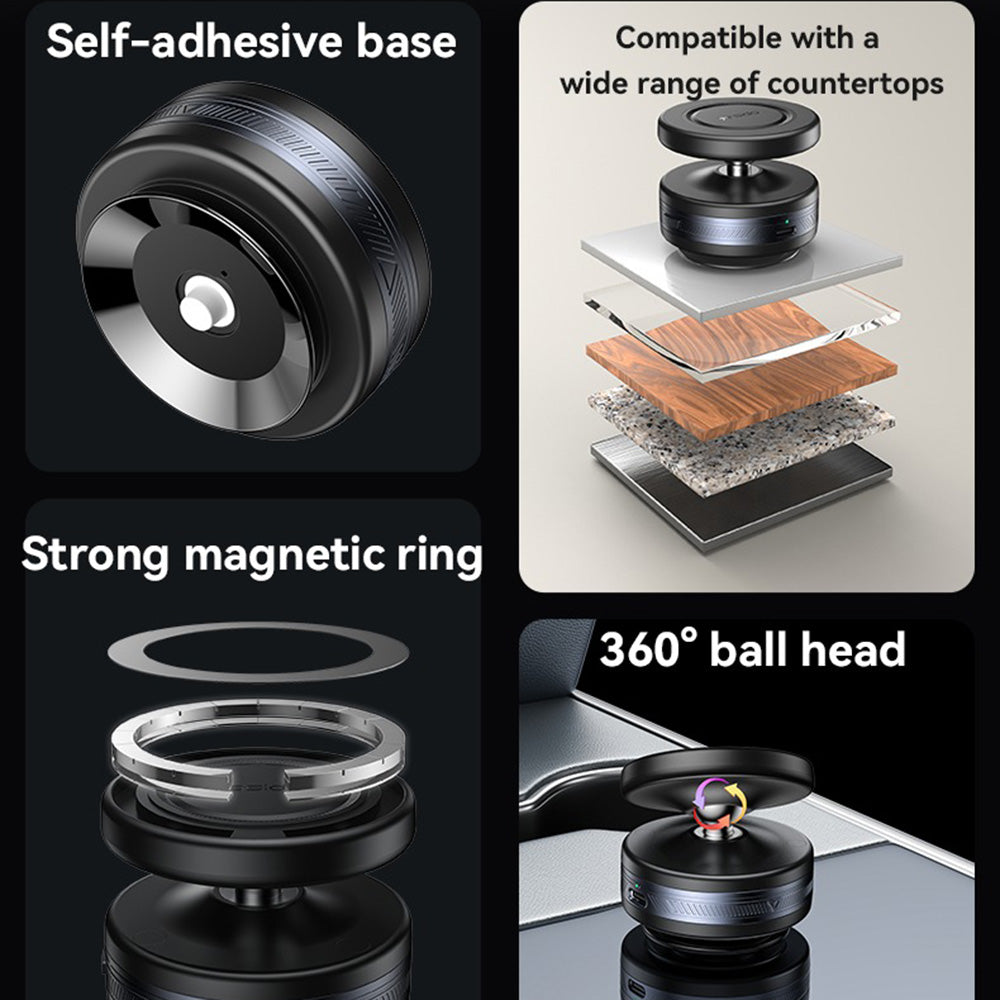Uchwyt Samochodowy Magnetyczny Yesido C224, Uniwersalny, Czarny