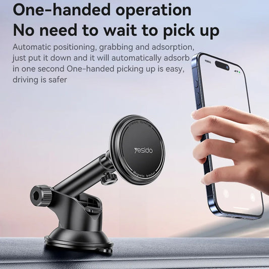 Uchwyt Samochodowy Magnetyczny Yesido C269, Uniwersalny, Czarny
