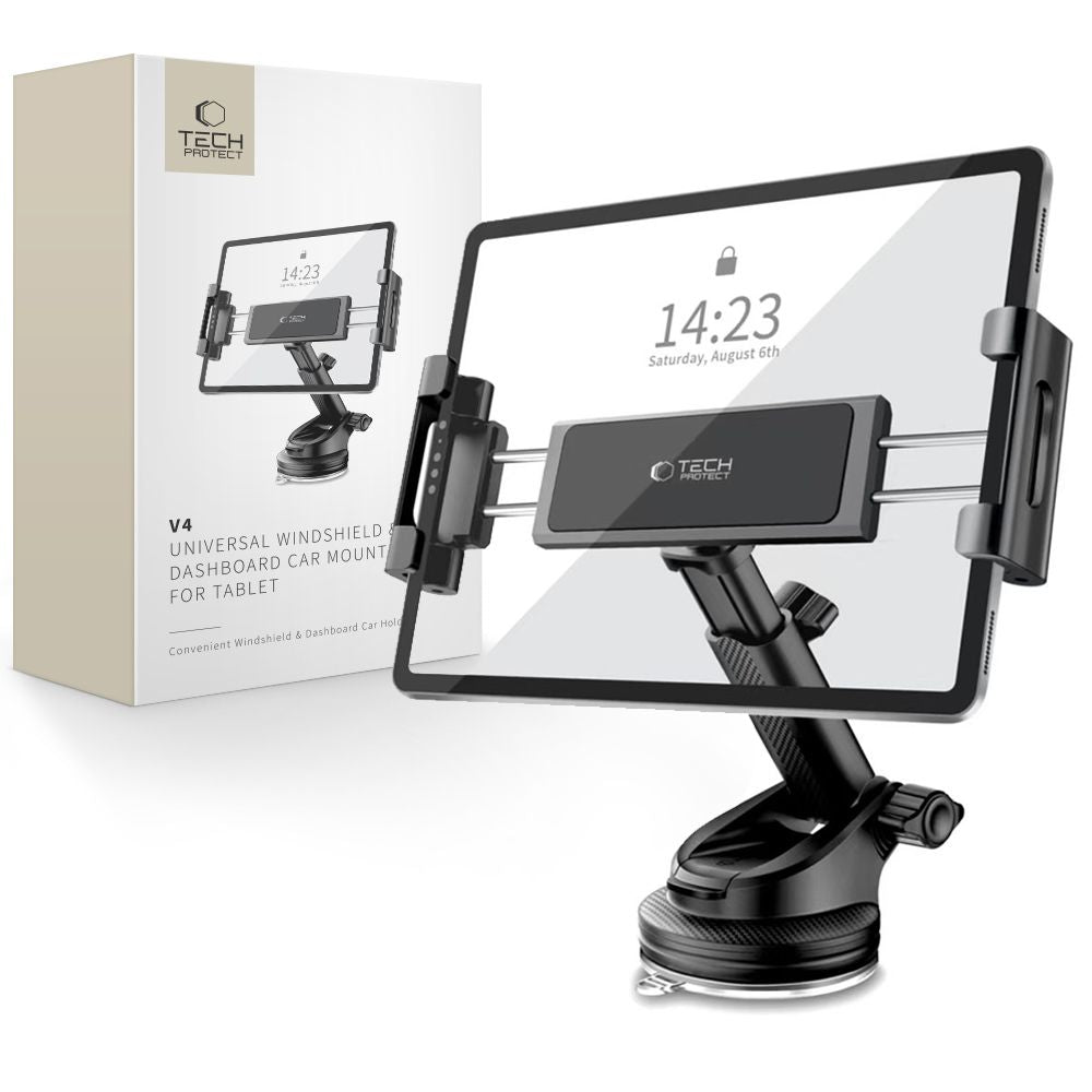 Uchwyt samochodowy Tech-Protect V4 do tabletu, 141mm - 280mm, Czarny