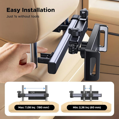 Uchwyt samochodowy na zagłówek UGREEN LP904 (55443), 4.7 cala - 9.8 cala, Czarny