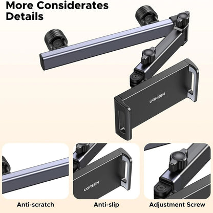 Uchwyt samochodowy na zagłówek UGREEN LP904 (55443), 4.7 cala - 9.8 cala, Czarny