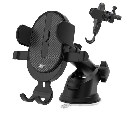 Uchwyt samochodowy XO Design C60 2w1, 4 cale - 6 cali, Czarny