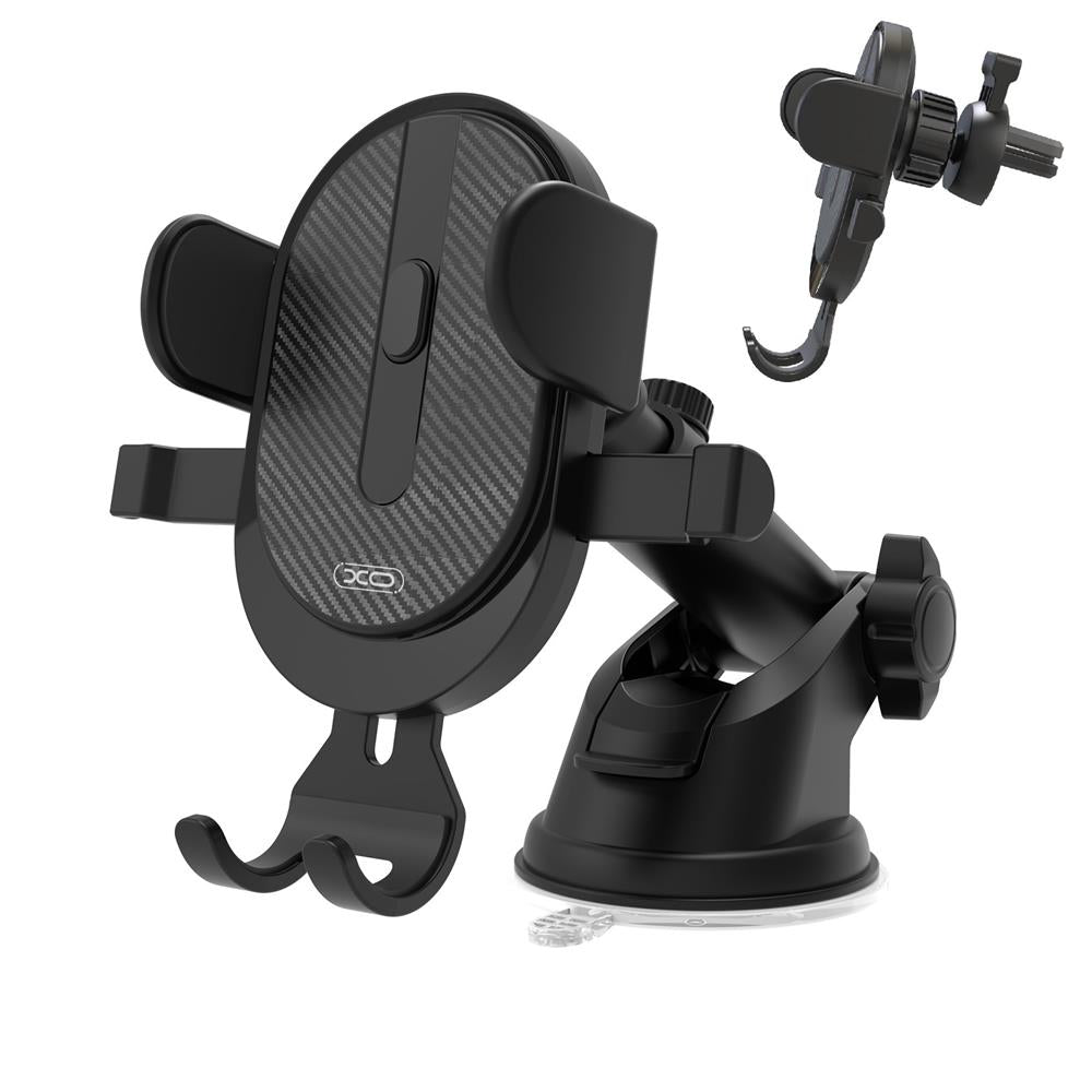 Uchwyt samochodowy XO Design C60 2w1, 4 cale - 6 cali, Czarny