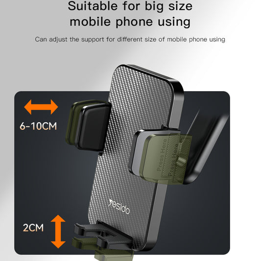 Uchwyt samochodowy Yesido C173, 4.7 cala - 7.2 cala, Czarny