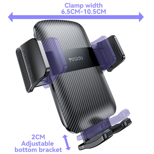 Uchwyt samochodowy Yesido C251, 4.8 cala - 7.2 cala, Czarny