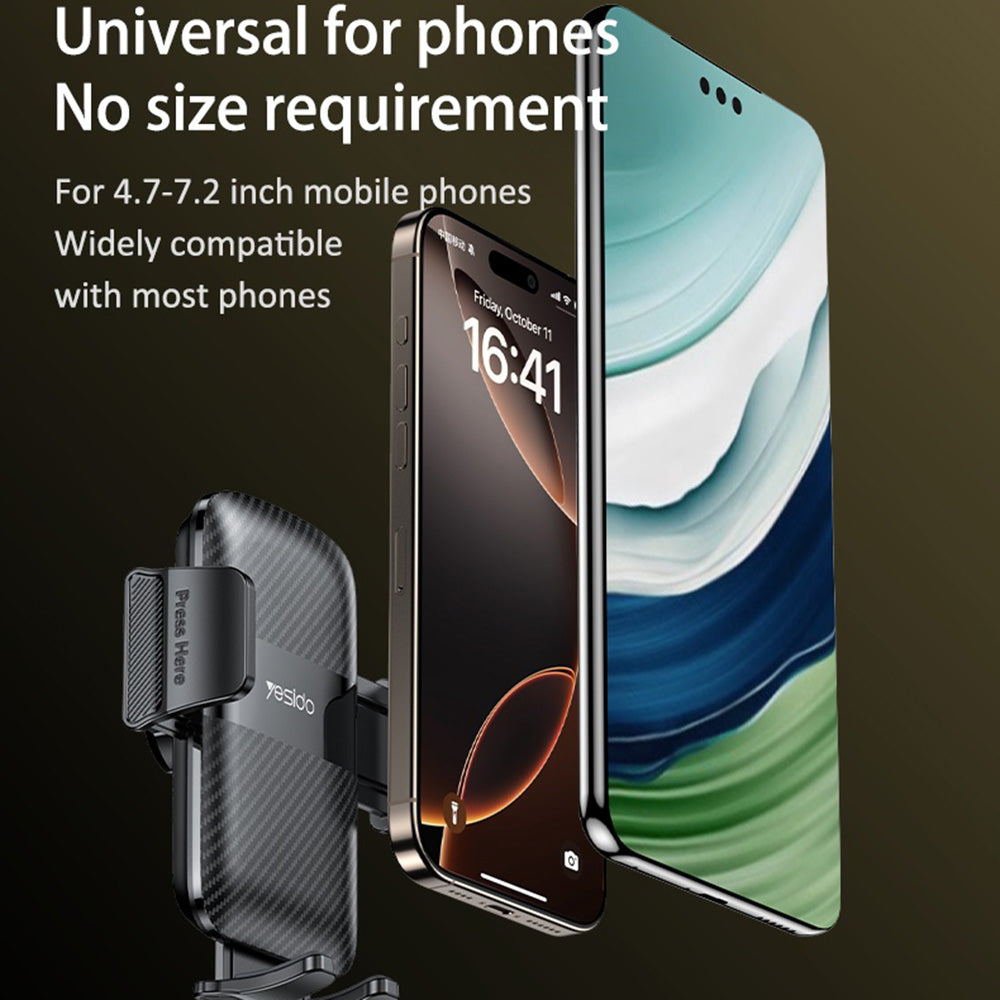 Uchwyt samochodowy Yesido C274, 4.7 cala - 7.2 cala, Czarny