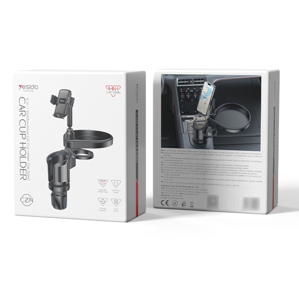 Uchwyt samochodowy Yesido C274, 4.7 cala - 7.2 cala, Czarny