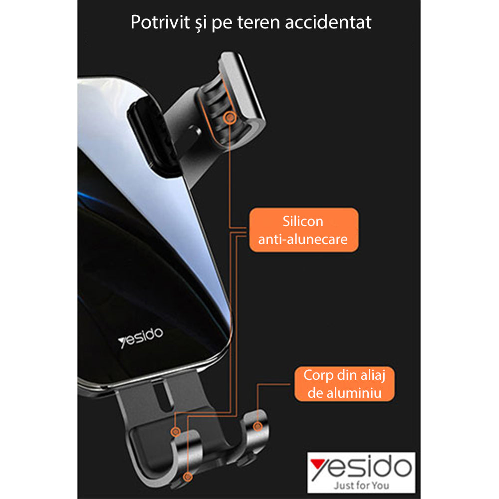 Uchwyt samochodowy Yesido C87, Uniwersalny, Czarny