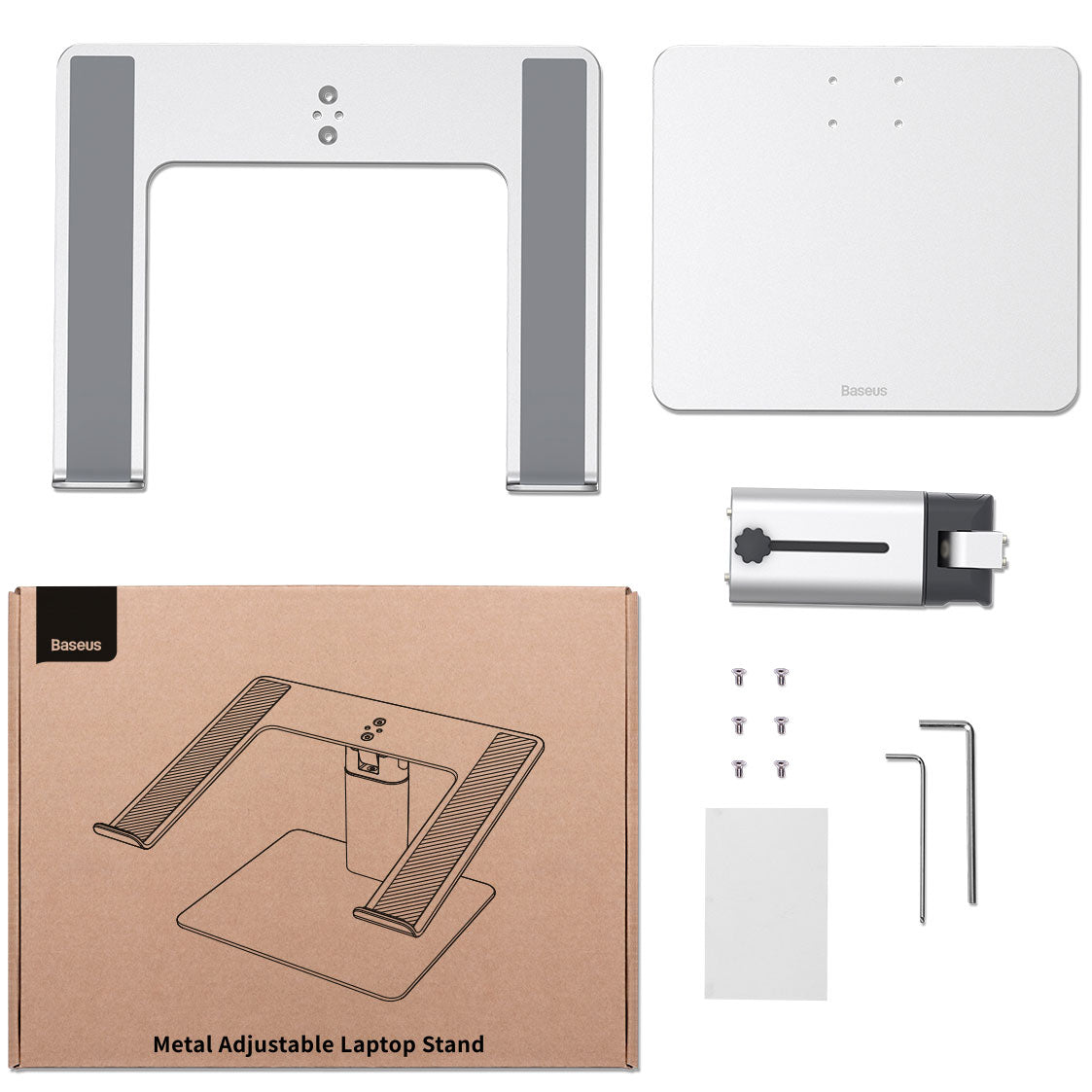 Baseus Metalowa podstawka pod laptopa 11 cali - 17 cali, srebrna LUJS00000012