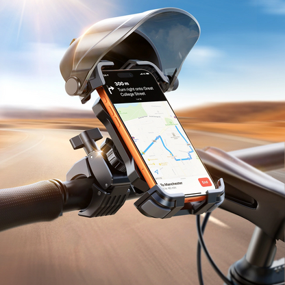 Uchwyt rowerowy i motocyklowy z daszkiem przeciwsłonecznym Joyroom JR-ZS528, 4,7 cala - 7 cali, czarny