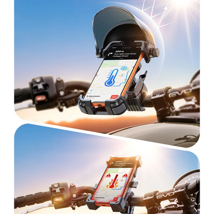 Uchwyt rowerowy i motocyklowy z daszkiem przeciwsłonecznym Joyroom JR-ZS528, 4,7 cala - 7 cali, czarny