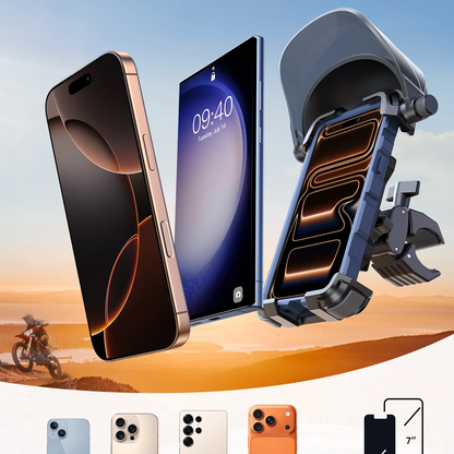 Uchwyt rowerowy i motocyklowy z daszkiem przeciwsłonecznym Joyroom JR-ZS528, 4,7 cala - 7 cali, czarny